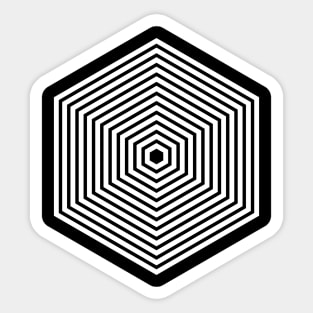 Retro Hex. Sticker